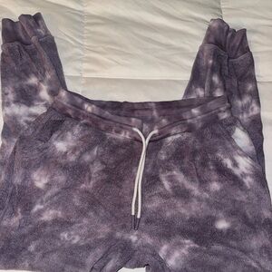Kids Purple Tie-Dye Sweatpants